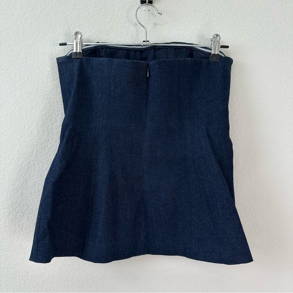 VERONICA BEARD Strapless Denim Navy Bustier Top SZ US 2 - Picture 7 of 8